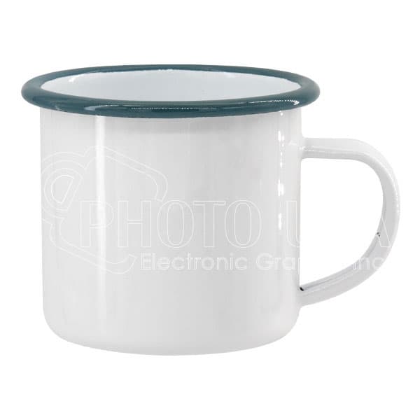 18 oz. Enamel Mug with Colored Rim