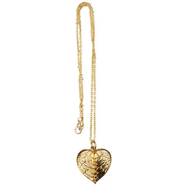 Sublimation Angel Wings Heart Locket Necklace