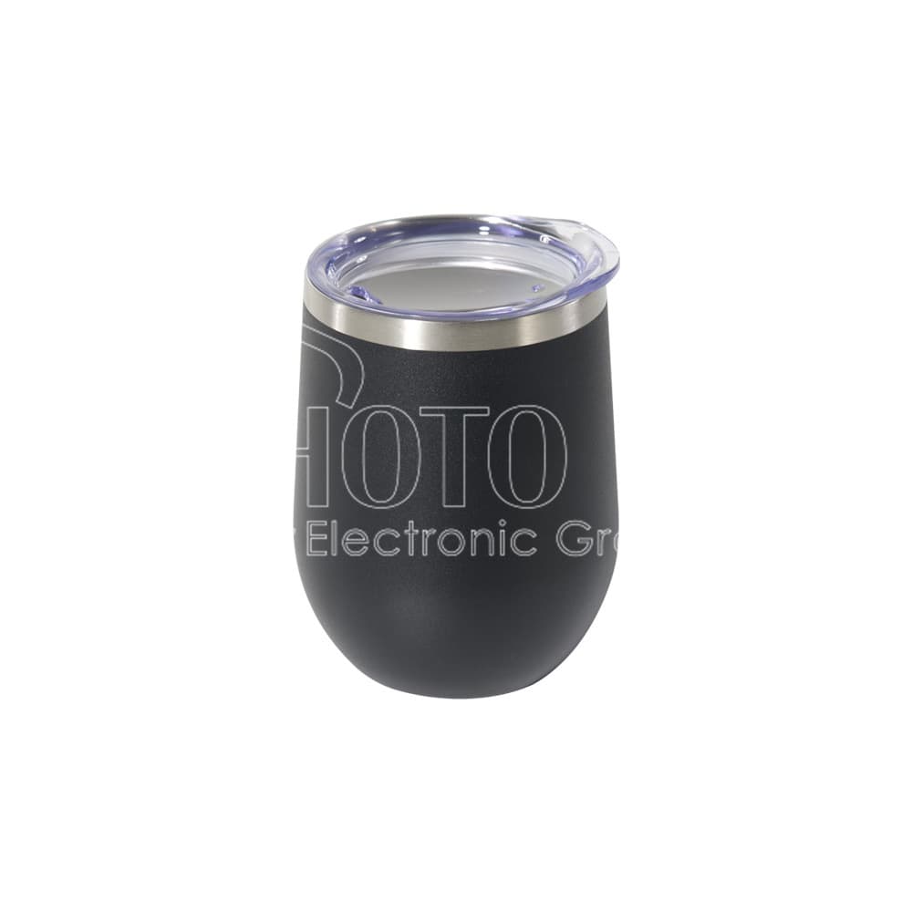 12 oz. Colored Powder Coated Stainless Steel Stemless Wine Cup for Laser Engraving and UV Printing