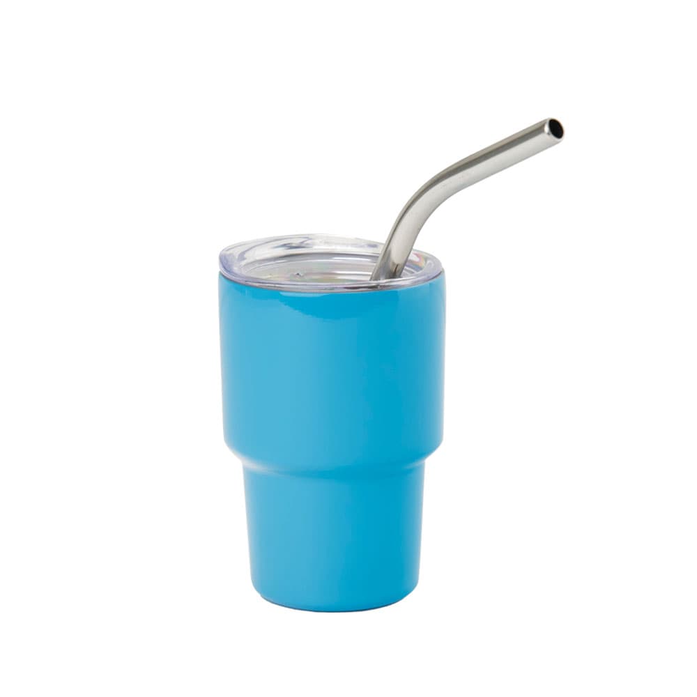 2oz. Mini Tumbler Shot Glass with Straw and Lid
