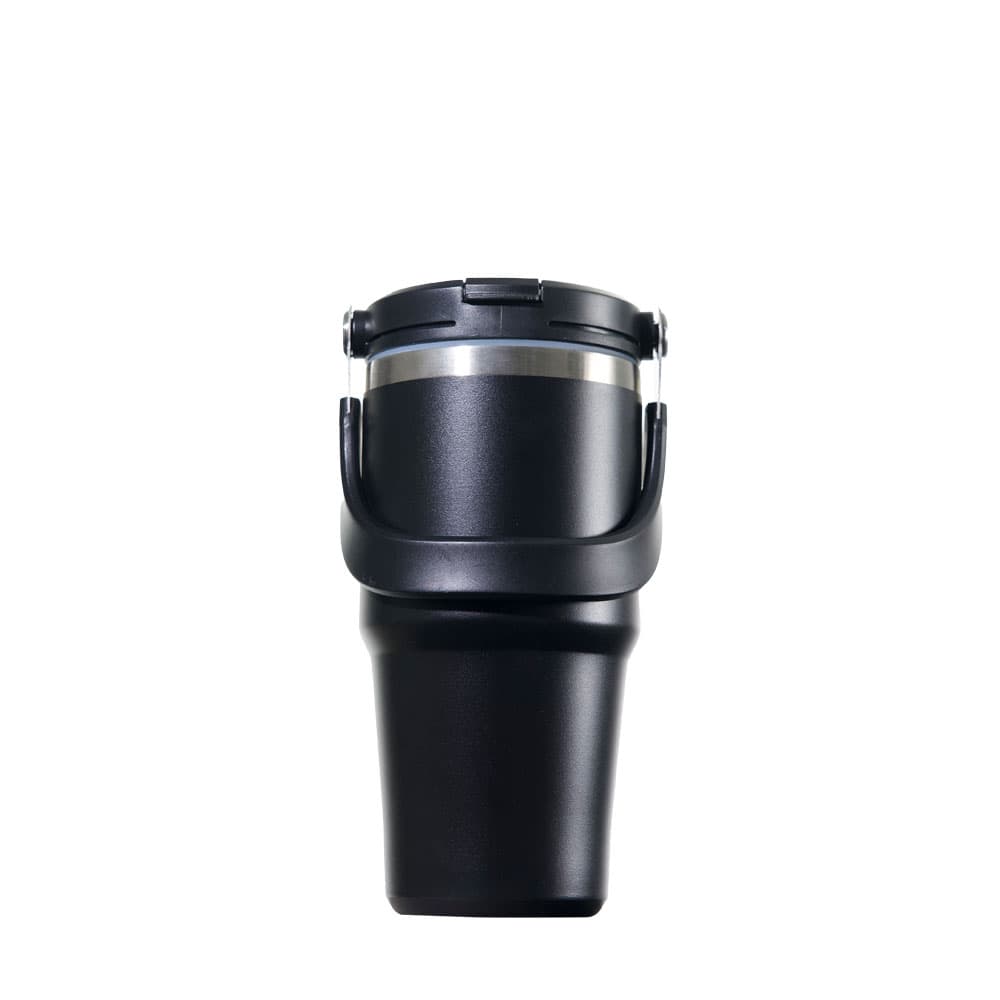 20 oz. Powder-Coated Stainless Steel Tumbler with Handle Lid for Laser Engraving &amp; UV Printing