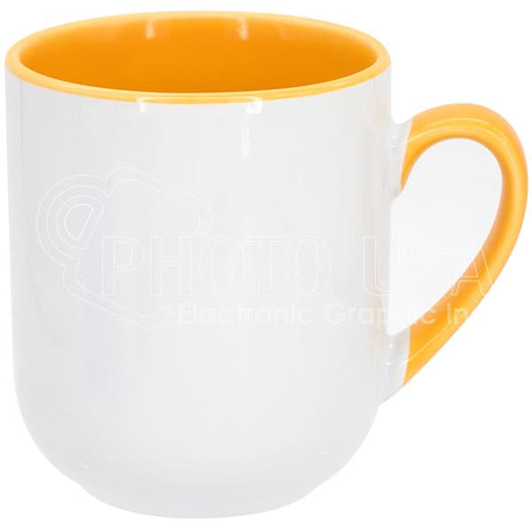 9 oz. Two-Tone Mug with Tapered Bottom (Inside and Handle Colored)