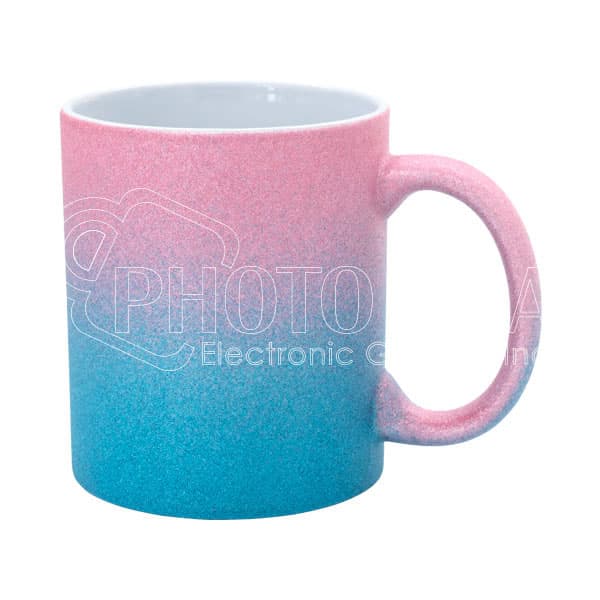 11 oz. Personalized Glitter Mug in Ombré Colors