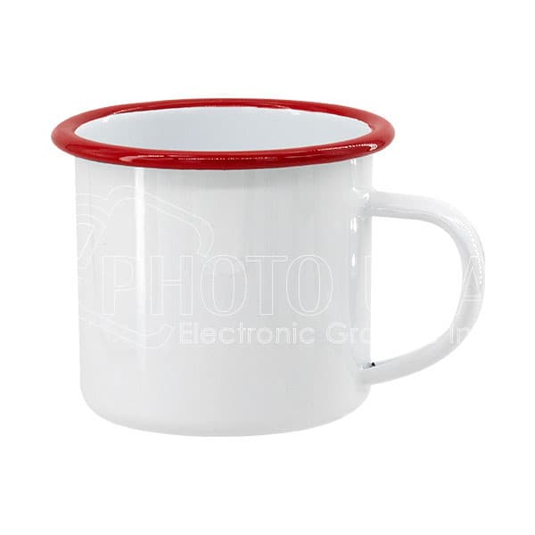 12 oz. Sublimation Enamel Mug with Colored Rim