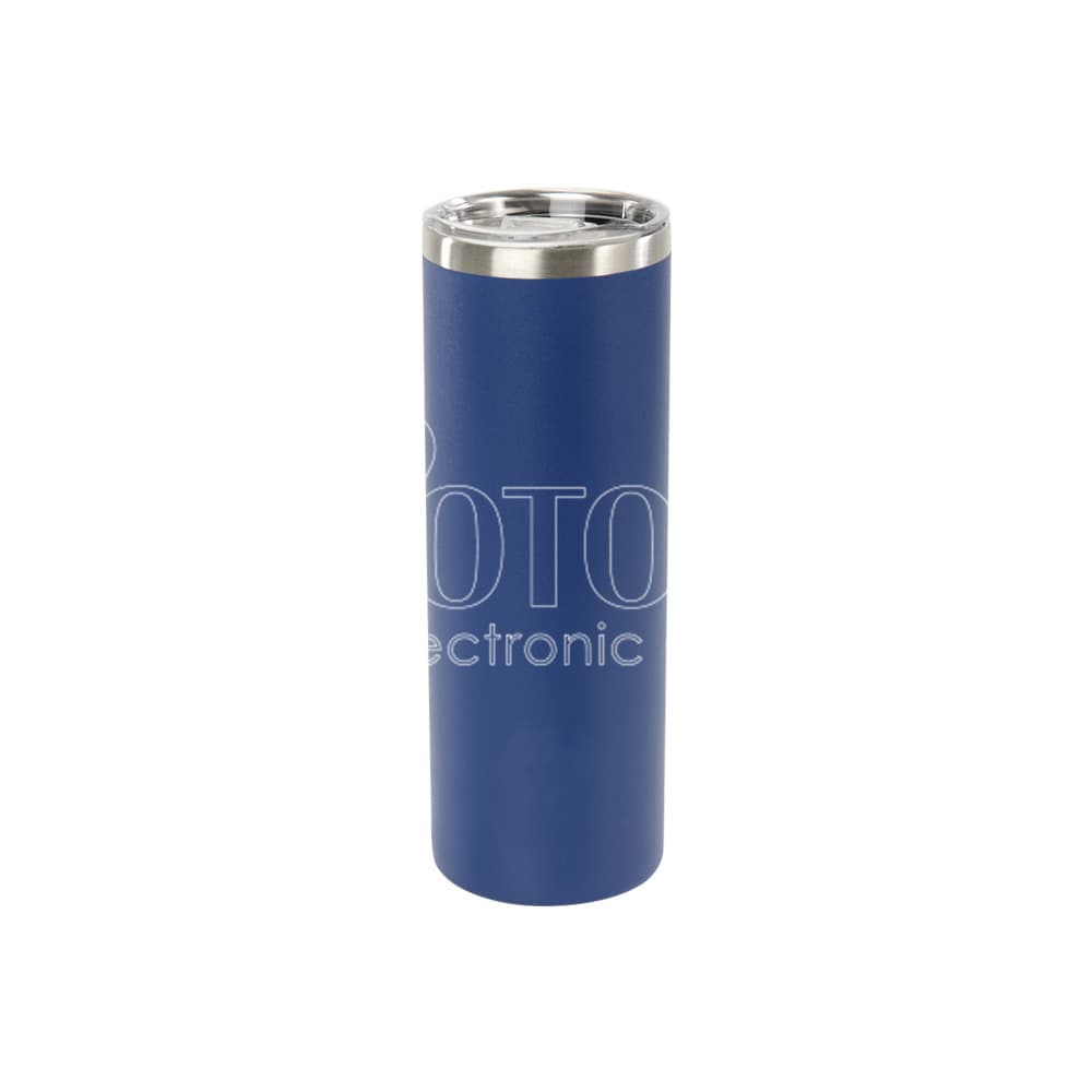 20 oz. Colored Powder Coated Stainless Steel Skinny Tumbler for Laser Engraving and UV Printing
