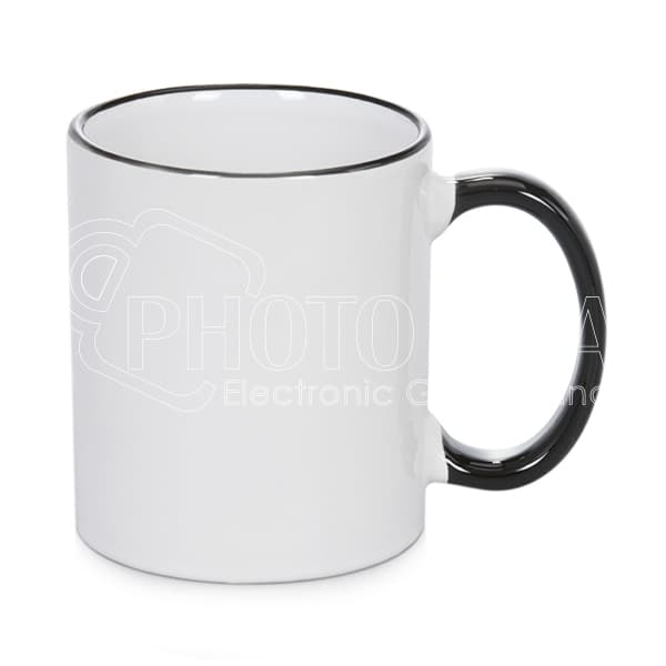 11 oz. Sublimation Two-Tone Mugs - Handle, Rim