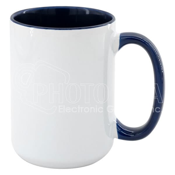 15 oz. Sublimation Two-Tone Mugs - Inside and Handle Colored