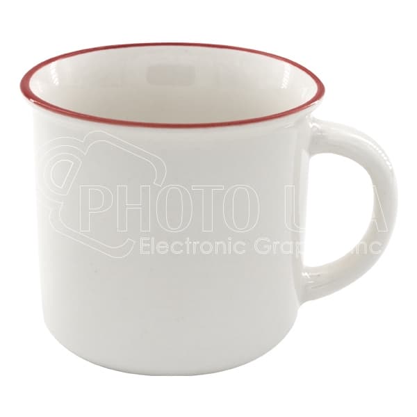 Sublimation New Bone China Mug with Colored Rim