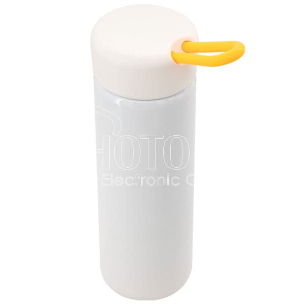 400 ml Stainless Steel Water Bottle w/ Retractable Rubber Handle