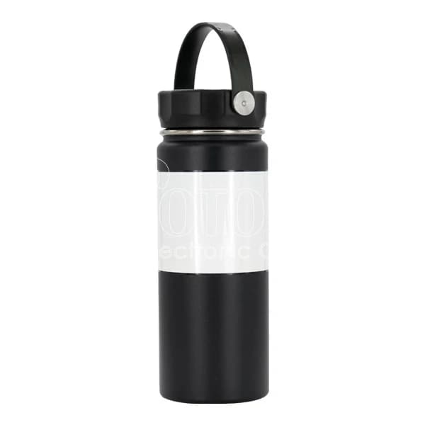 550 ml Sublimation Black Stainless Steel Powder Coated Water Bottle with White Patch