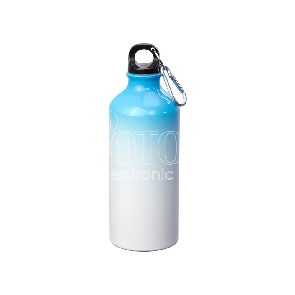 600 ml Sublimation Colored Aluminum Sports Water Bottle with Carabiner Clip (in Top Gradient Color)