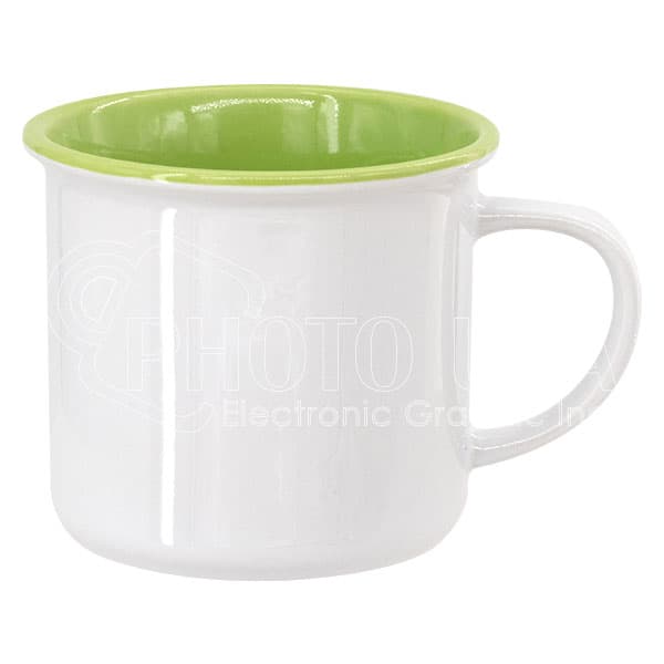 8 oz. Two-Tone Ceramic Enamel Mug with Flared Rim (Inner Color)