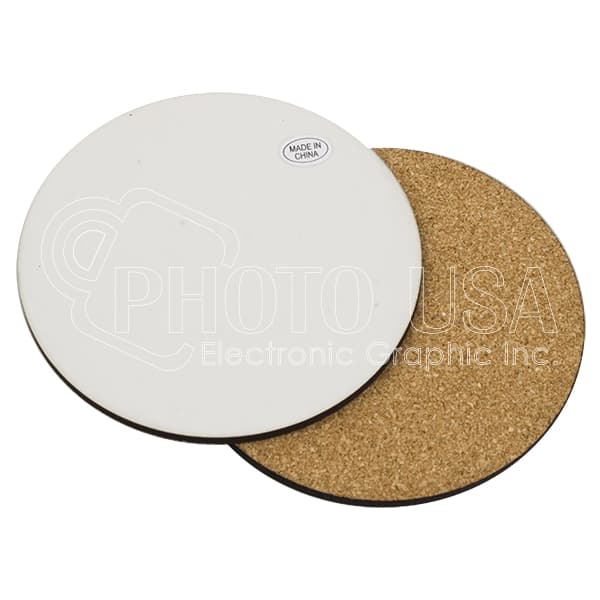 Sublimation 4″ MDF Coaster with Cork Back