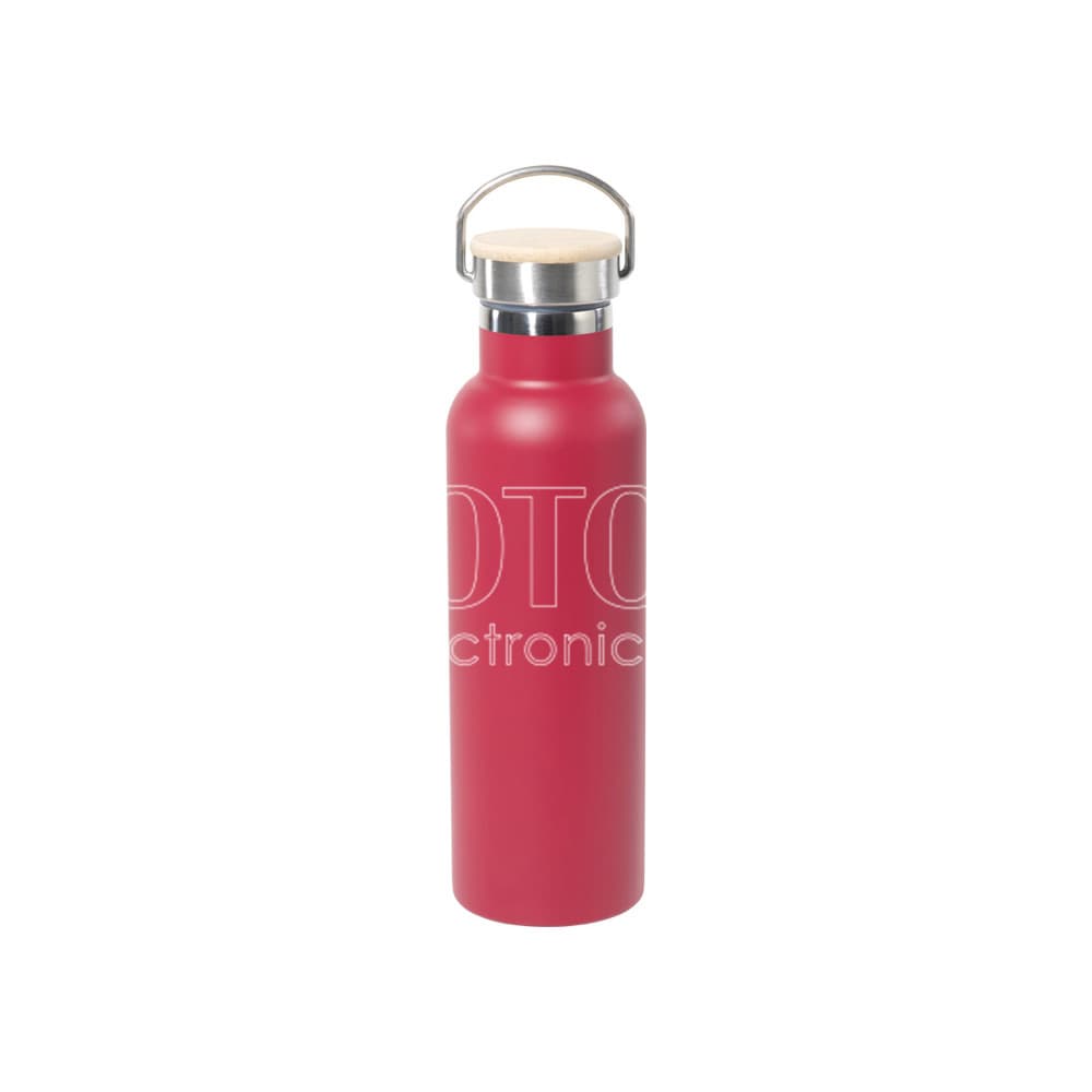 600 ml Colored Stainless Steel Water Bottle with Bamboo Lid for Laser Engraving and UV Printing