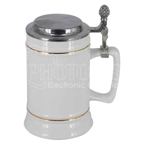 24 oz. Beer Stein Mug with Rectangular Handle and Gold Belt