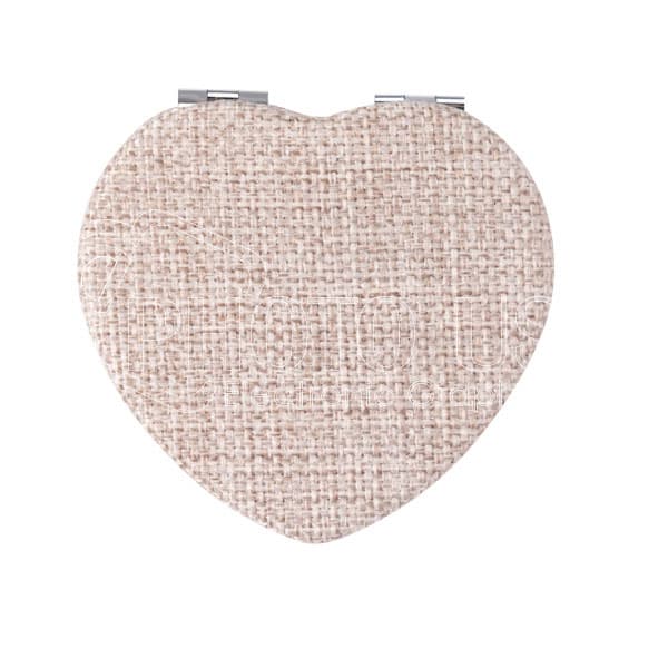 Sublimation Linen Fabric Compact Mirror