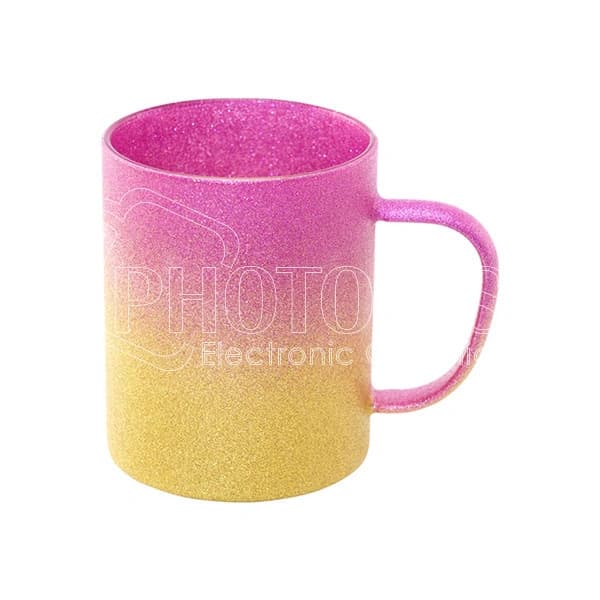 Sublimation Colored Glitter High Borosilicate Glass Mug (in Gradient Colors)