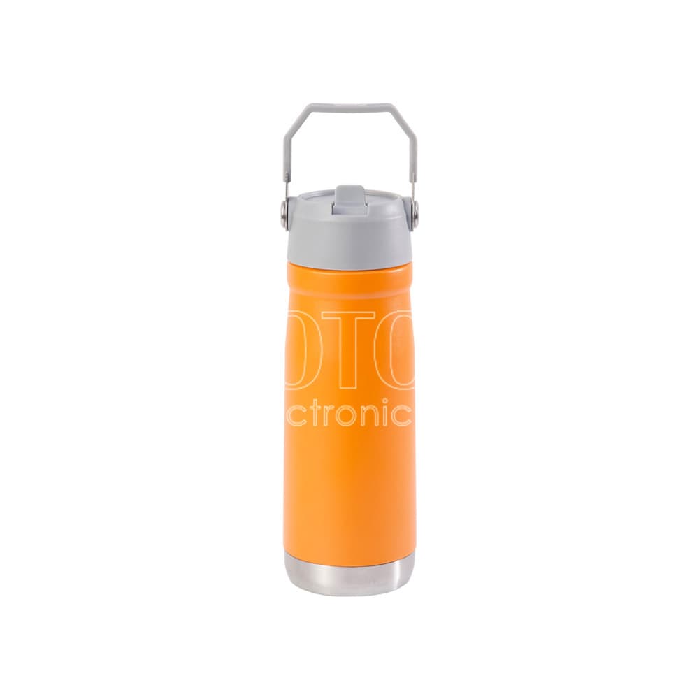 550 ml Powder Coated Stainless Steel Sports Water Bottle with Straw Lid