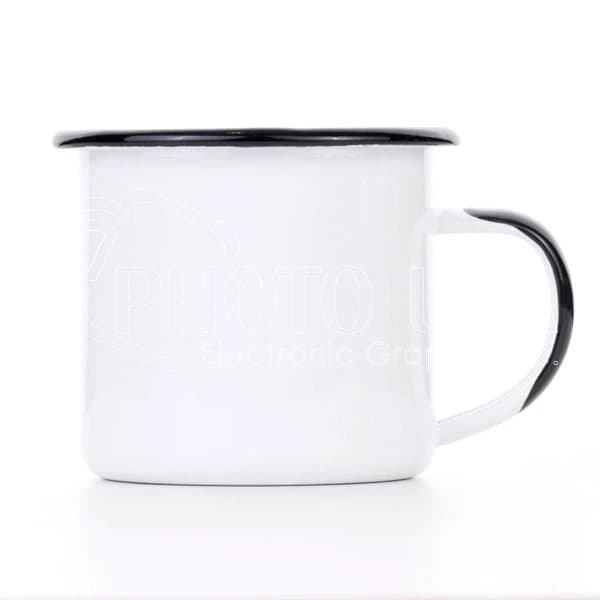 12 oz. Sublimation Enamel Mugs with Colored Brim and Handle