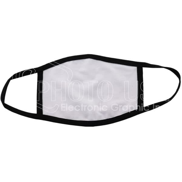 Sublimation Face Mask w/ Black Edges (3 Layers)