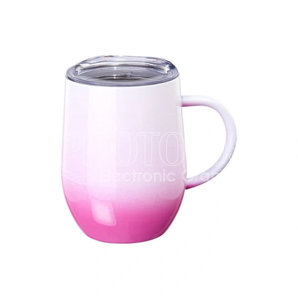 12 oz. Sublimation Gradient Color Stainless Steel Stemless Wine Cup with Handle