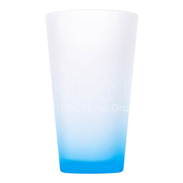 17 oz. Sublimation Colored Frosted Glass Cup in Ombré Color