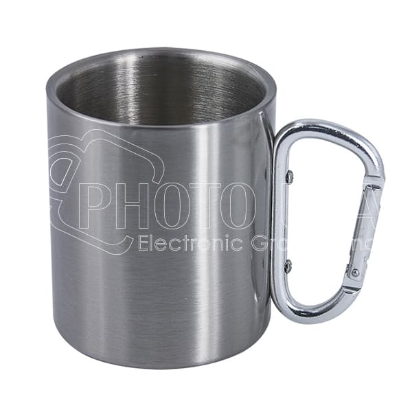 11 oz. Sublimation Silver Stainless Steel Carabiner Mug