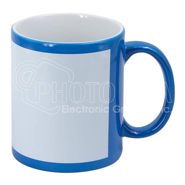 11 oz. Sublimation Fluorescent Mug with White Patch