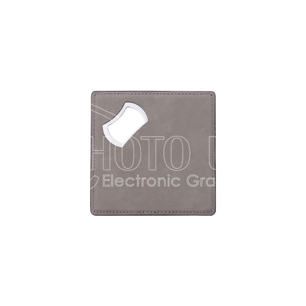 Engraving Blank PU Leather Square Bottle Opener