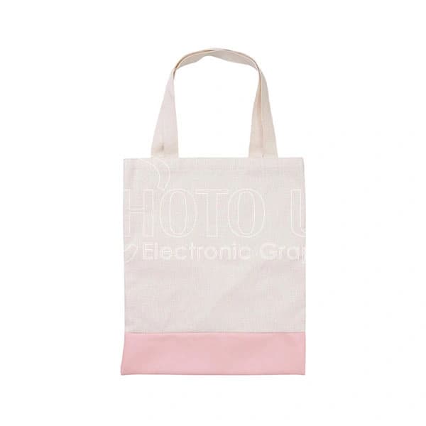 Sublimation Linen/Leather Patchwork Tote Bag