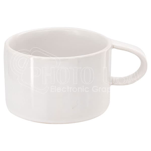 Macaroon Colors Ceramic Coffee Mug Set with Wooden Mug Tree Stand