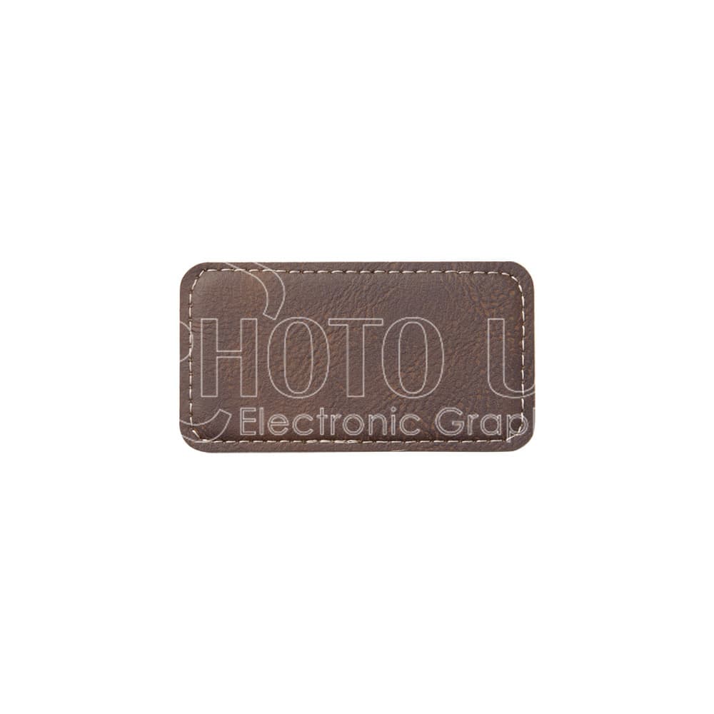 Engraving Blank PU Leather Name Badge