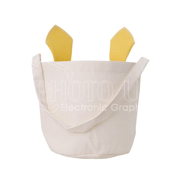 Sublimation Linen Easter Bunny Basket with Colored Bunny Ears