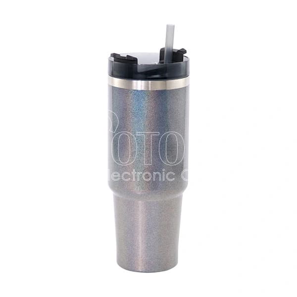 30 oz. Sublimation Rainbow Paint Stainless Steel Travel Mug with Straw