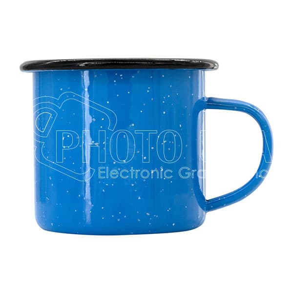 12 oz. Dotted Colored Enamel Mug with Black Rim