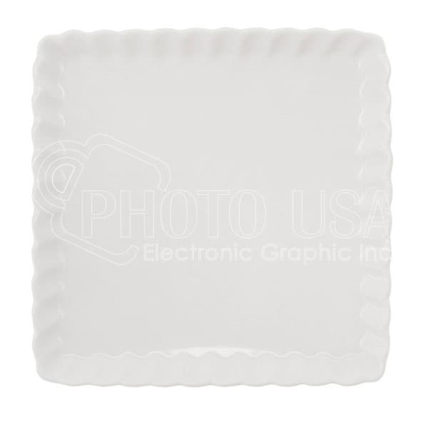 Sublimation Square Ceramic Chrysanthemum Plate