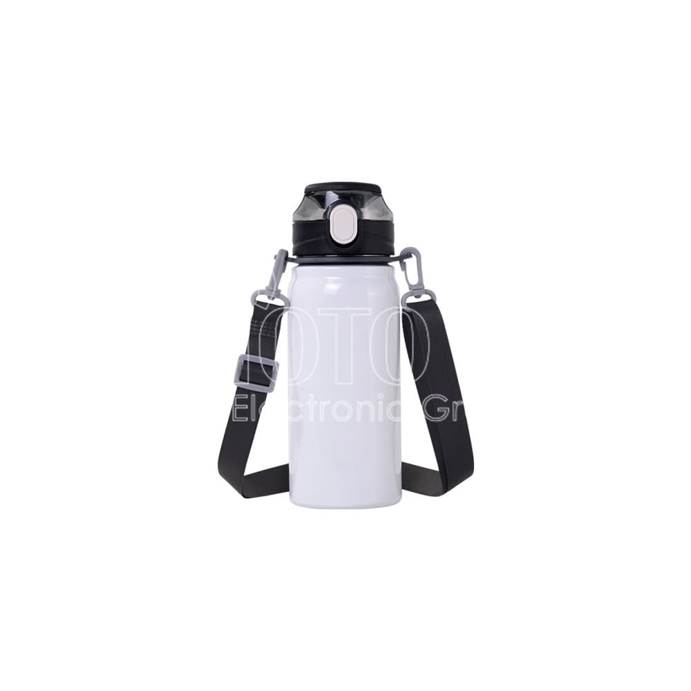 16 oz./500 ml Sublimation Stainless Steel Vacuum Bottle with Shoulder Strap