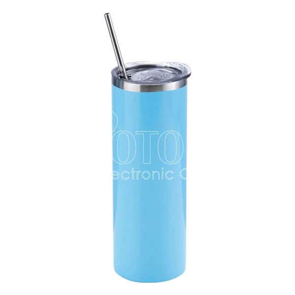 20 oz. Sublimation Bright Paint Stainless Steel Skinny Tumbler with Lid and Straw