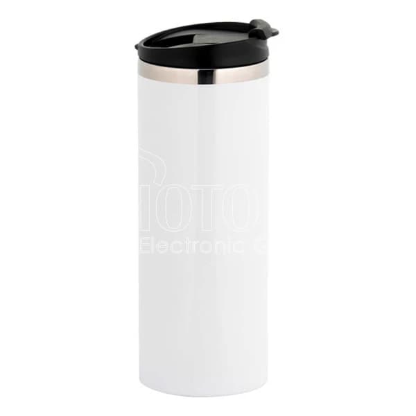 14 oz. Sublimation Stainless Steel Skinny Tumbler with Silver Brim