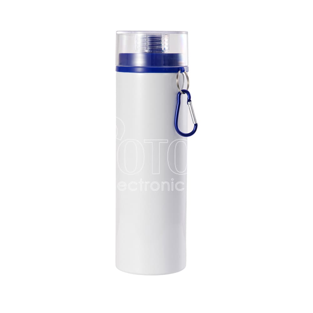 Sublimation Aluminum Sports Water Bottle with Clear Lid and Carabiner Clip