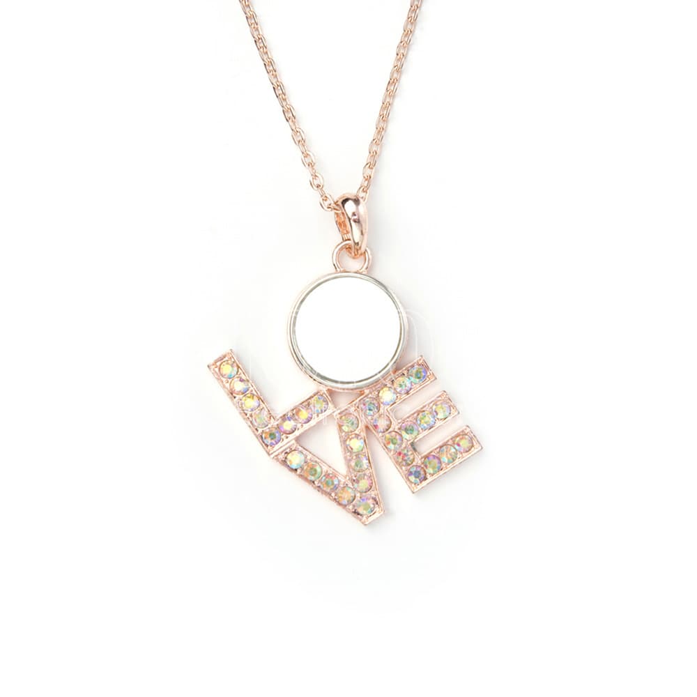 Sublimation Valentine's Day Snap Button Necklace
