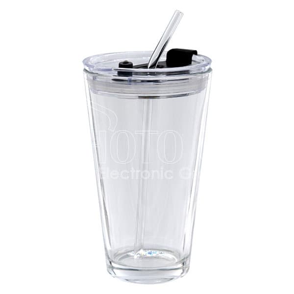 16 oz. Sublimation Glass Tumbler with Lid and Glass Straw