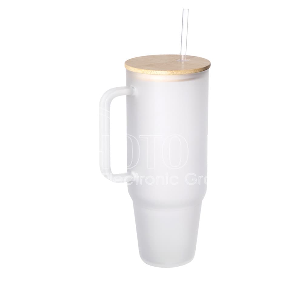 Sublimation Glass Travel Mug with Straw