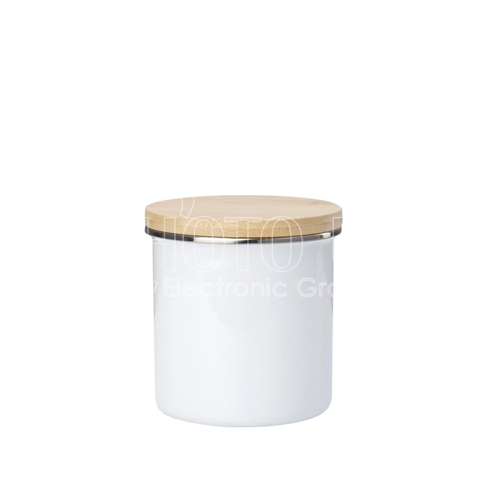 Sublimation Enamel Kitchen Canister with Bamboo Lid