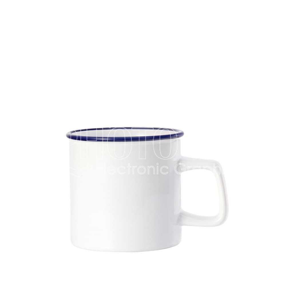 8 oz. Sublimation Ceramic Enamel Mug with Irregular-Shaped Handle
