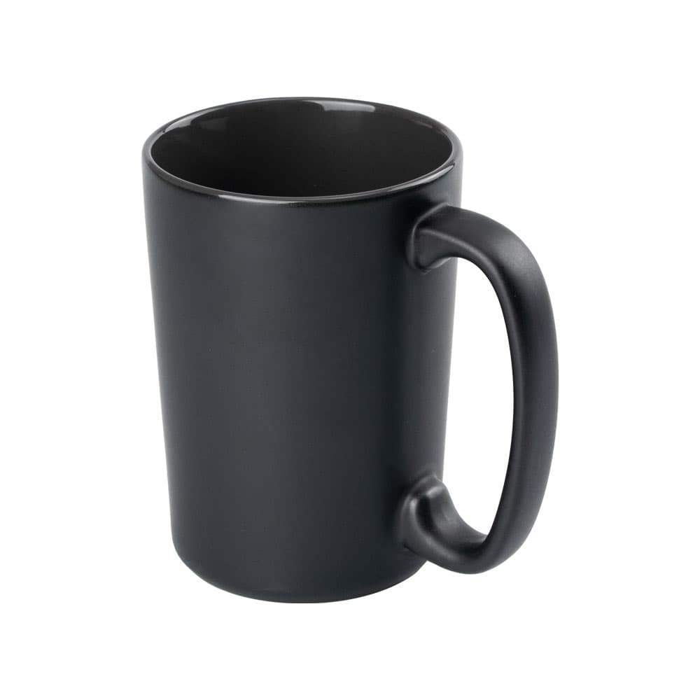 Matte Black Tapered Ceramic Mug with Bright Interior(10&12 oz.)