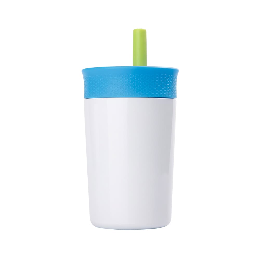 Leak-Proof Kids Tumbler with Silicone Straw | 300ml Double-Wall Insulated Stainless Steel Cup
