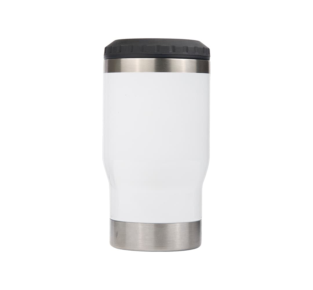 10oz. Stainless Steel Double Wall Insulated Can & Bottle Cooler with Two-Way Lid