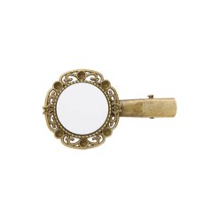 Sublimation Metal Bronze Retro Hair Clips