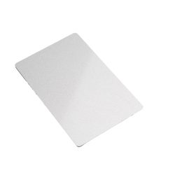 This double-sided custom business card is made of high-quality aluminum.